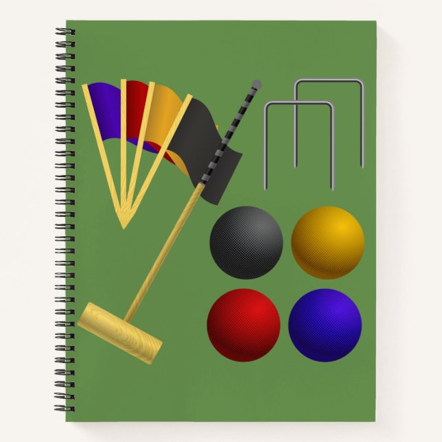 Juegos De Cuaderno De Espiral Croquet (Anverso)