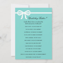 Juegos de ducha de novias de doble lado Aqua & Bow