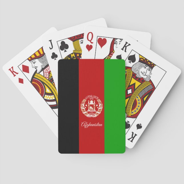 Juegos de la Bandera Afgana, cartas de juego en Af (Reverso)