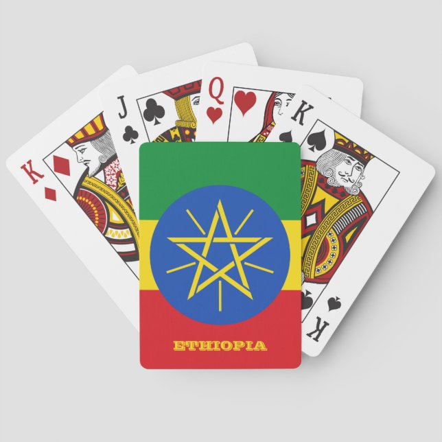 Juegos de la bandera etíope, cartas de juego de Et (Reverso)