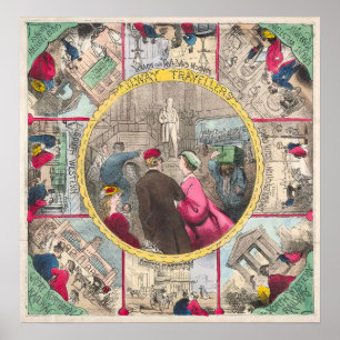 Juegos de mesa de vintage - Impresión artística