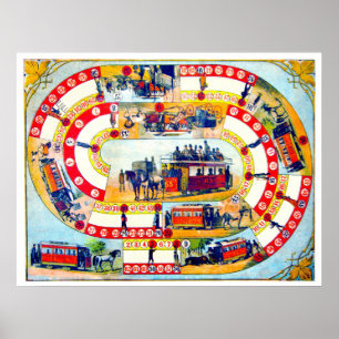 Juegos de mesa de vintage - Impresión artística