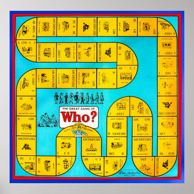 Juegos de mesa de vintage - Impresión artística (Frente)