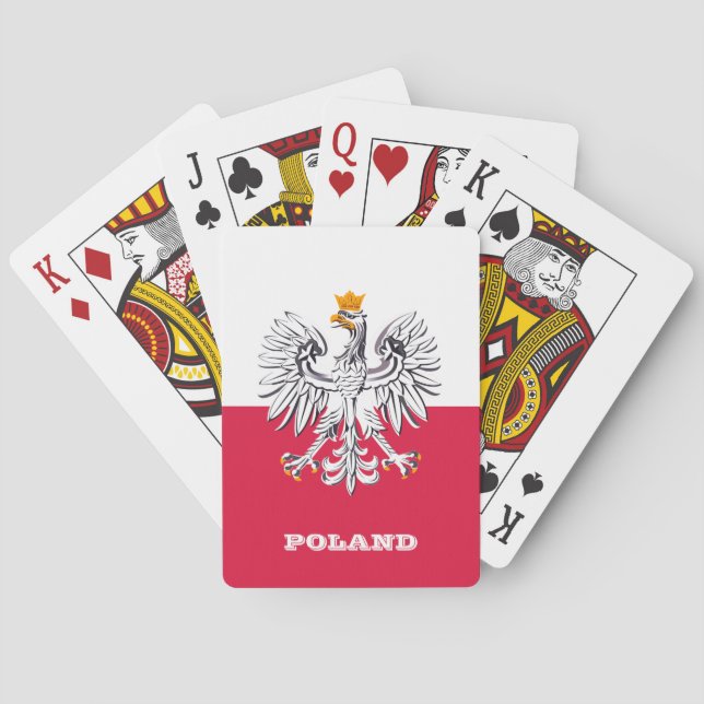 Juegos de Polonia, cartas de juego con bandera pol (Reverso)