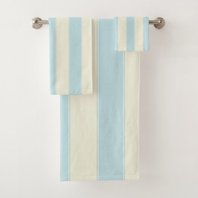 Juegos de toallas de baño beige azul (In situ)