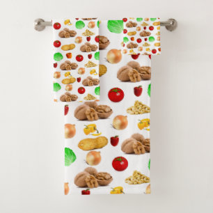 Juegos de toallas de baño de ensalada de nueces