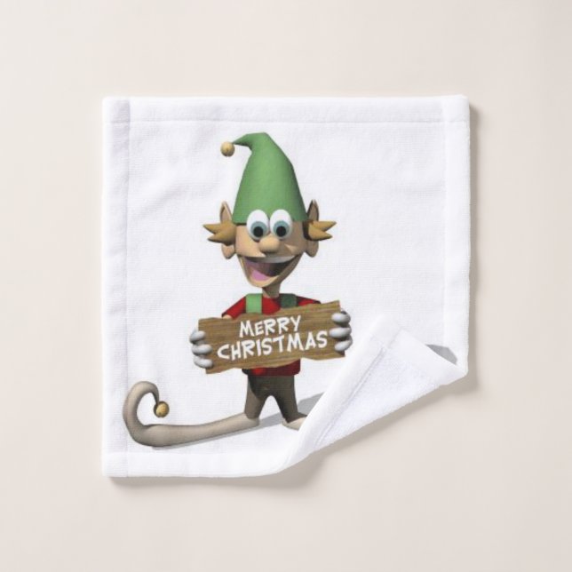 Juegos de toallas de baño de Navidad, Elfo (Toallita)