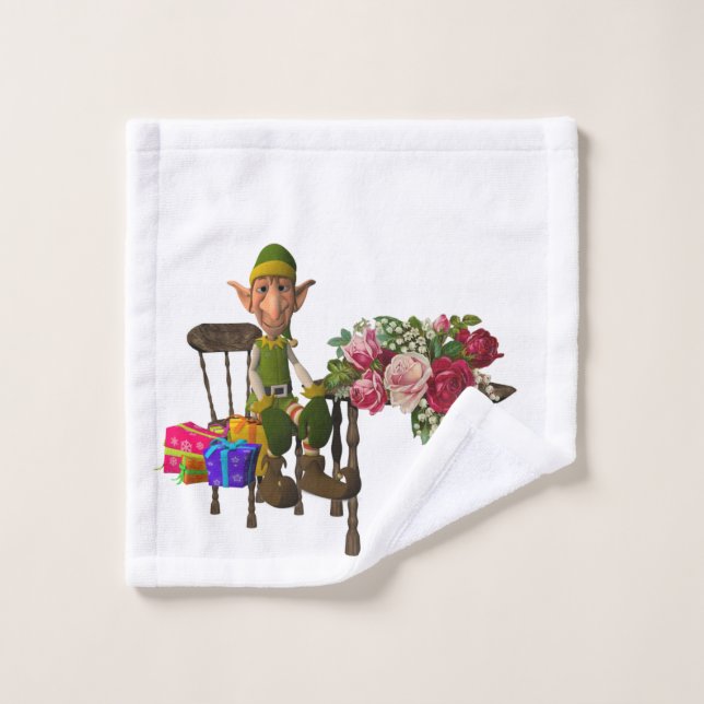 Juegos de toallas de baño de Navidad, Elfo (Toallita)
