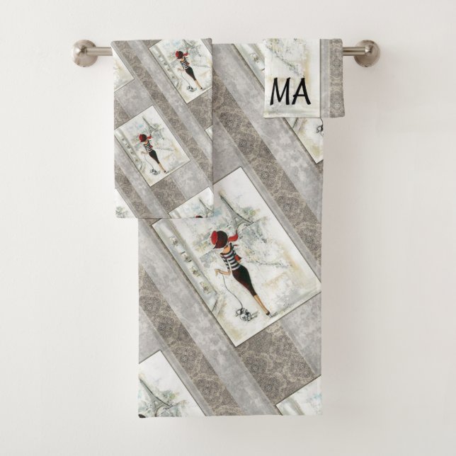 Juegos de toallas de baño de París Francia (In situ)