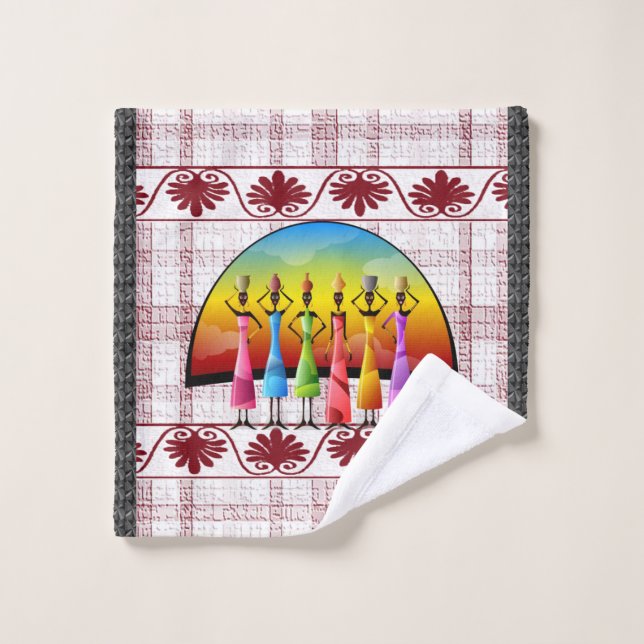 Juegos de toallas de baño negro para mujeres afric (Toallita)