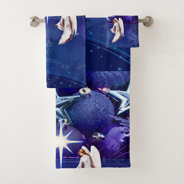 Juegos de toallas de baño para navidades, Ángel Na (In situ)