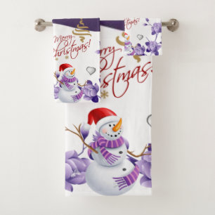 Juegos de toallas de baño para navidades, hombre d