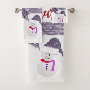 Juegos de toallas de baño para navidades, hombre d