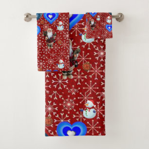 Juegos de toallas de baño para navidades, hombre d