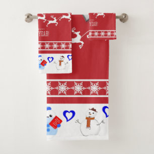 Juegos de toallas de baño para navidades, hombre d