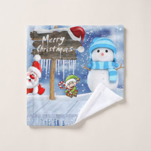 Juegos de toallas de baño para navidades, hombre d