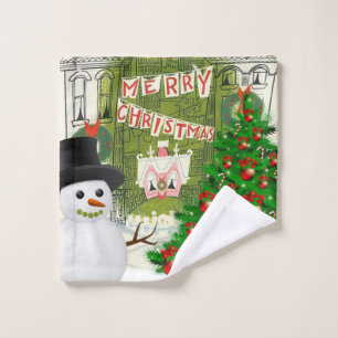 Juegos de toallas de baño para navidades, hombre d