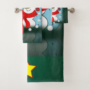 Juegos de toallas de baño para navidades, hombre d