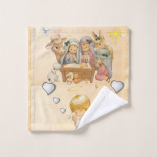 Juegos de toallas de baño para navidades, Jesucris