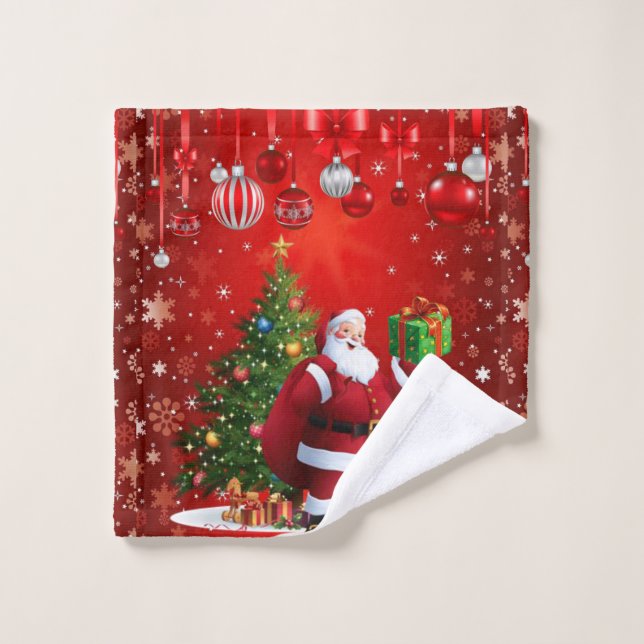 Juegos de toallas de baño para navidades, Santa (Toallita)