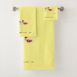 Juegos de toallas de baño : Vino con Rosas
