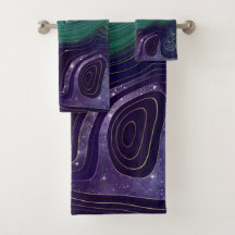 Juegos de toallas de mármol rosa azul-verde gris m