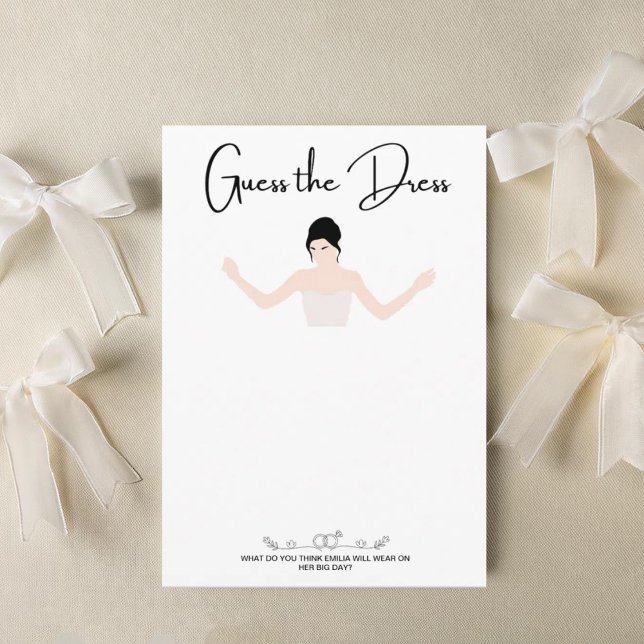 Juegos fiestas esbozar la tarjeta de vestir (guess the dress
)