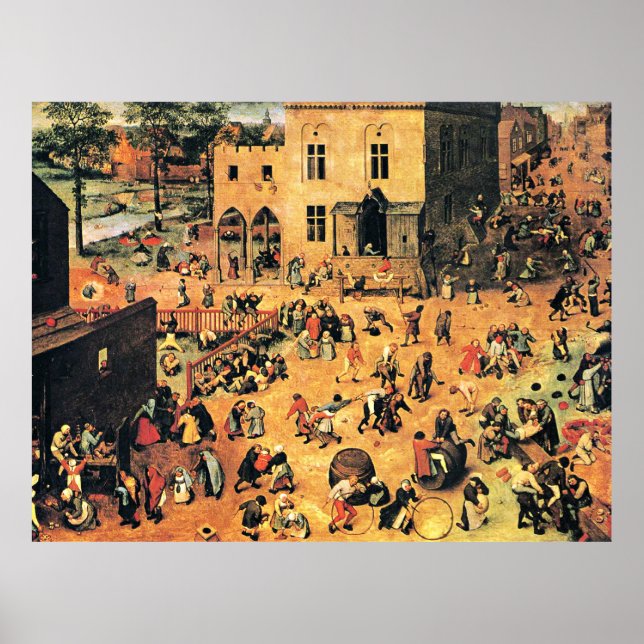 Juegos infantiles, obras de arte famosas, (Frente)