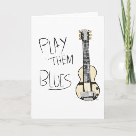 Juegúelos los azules - tarjeta de felicitación