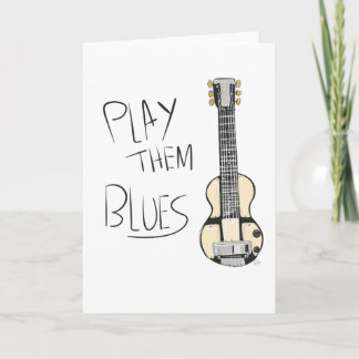 Juegúelos los azules - tarjeta de felicitación