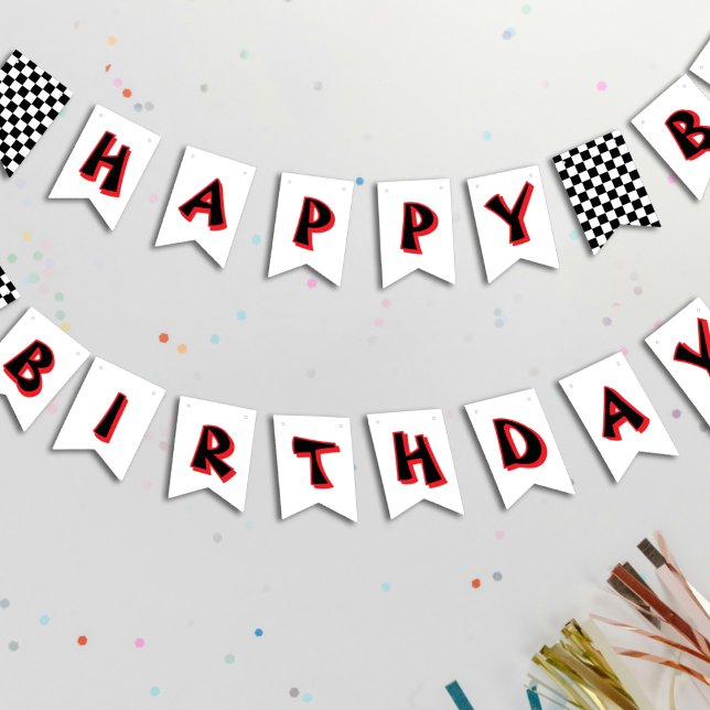 Jueves de la bandera de la carrera de autos Happy  (Checkered Flag Race Car Happy Birthday
)