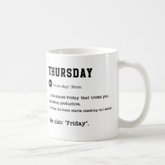 JUEVES Mug - Sarcástica Copa de Estilo Diccionario
