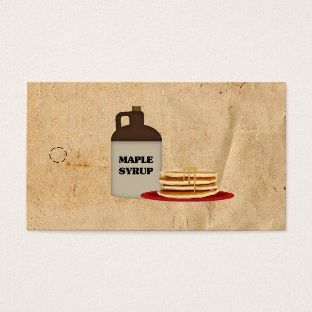 Jug Y Pancakes Maple Syrup Hang Etiqueta (Frente)