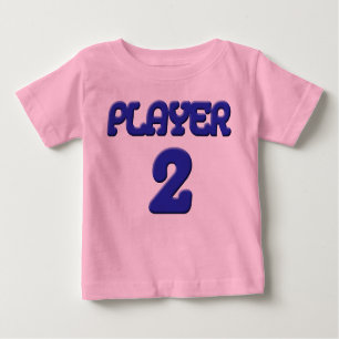 Jugador 2 Camiseta para bebés sin brillo