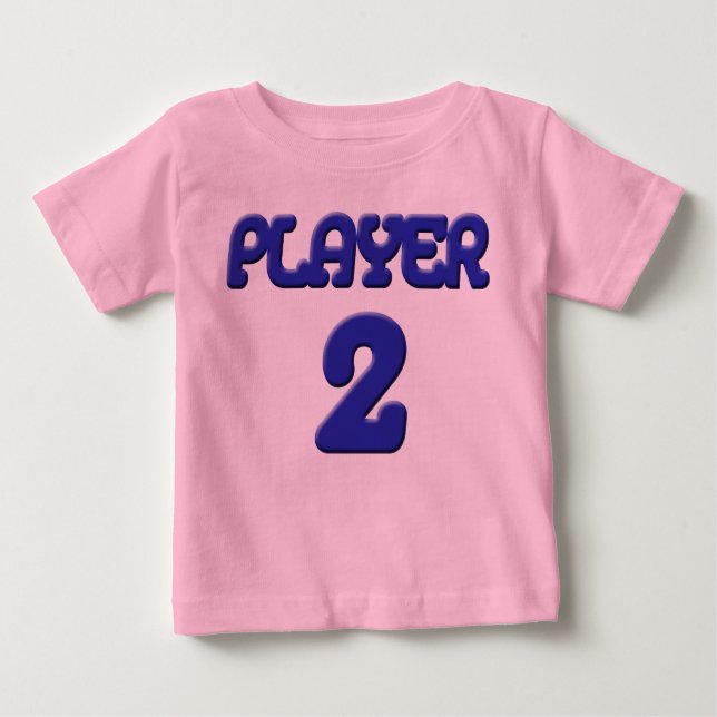 Jugador 2 Camiseta para bebés sin brillo (Anverso)