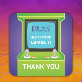 Jugador de arcade verde gracias Pegatina