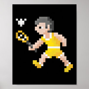 Jugador de bádminton de arte pixel de videojuego r