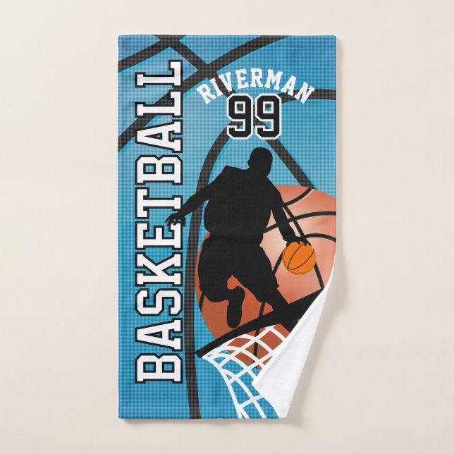 Jugador de baloncesto 🏀 deporte en Baby Blue (Toalla de mano)