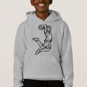 Jugador de baloncesto Haciendo Slam Dunk Dark Desi