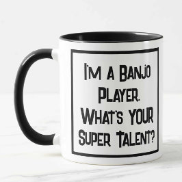 Jugador de Banjo Super Talento. Dos tazas de café