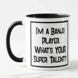 Jugador de Banjo Super Talento. Dos tazas de café