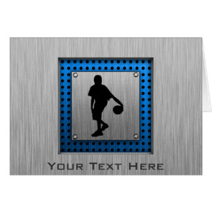 Jugador de básquet de aluminio cepillado de la