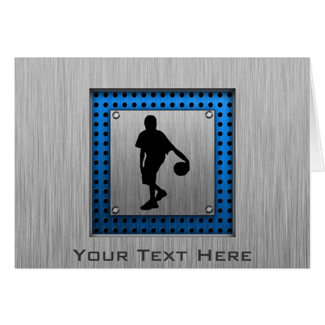 Jugador de básquet de aluminio cepillado de la (Anverso (Horizontal))