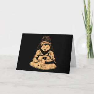 Jugador de Bear Poker Jugando Tarjetas Lucky Gambl