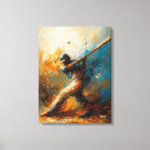 Jugador de béisbol abstracto - Arte deportivo diná