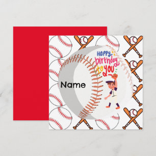 Jugador de Béisbol para el Saludo de Cumpleaños