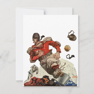 Jugador De Cuartos De Fútbol De Vintage