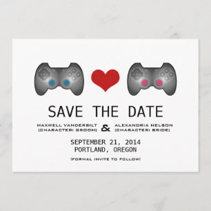 Jugador de Cuta Rosa Azul Guardar la invitación de