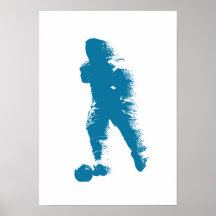 Jugador de fútbol - Arte abstracto de acuarela