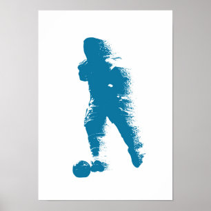 Jugador de fútbol - Arte abstracto de acuarela